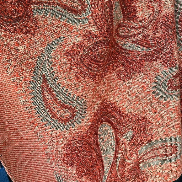 ESPRIT Knit Blanket Wrap Cape Paisley Fringe Bohemian, OS - Picture 14 of 16